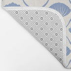 Coastal Ocean Blue Seashells Bath Mat Gallery Image 2