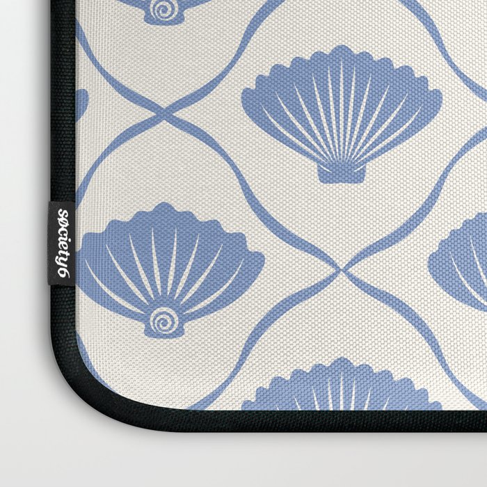 Coastal Ocean Blue Seashells Laptop Sleeve Gallery Image 3