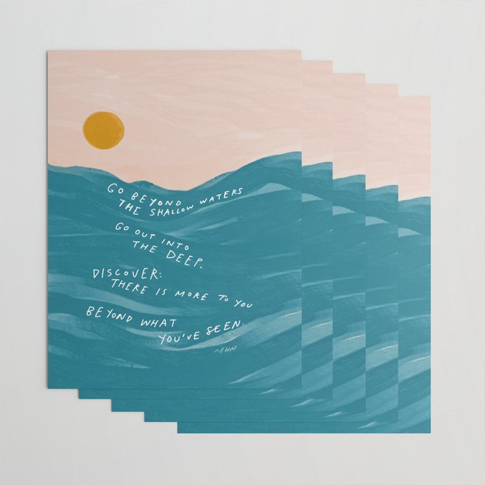 "Go Beyond The Shallow Waters.." Wrapping Paper Gallery Image 3