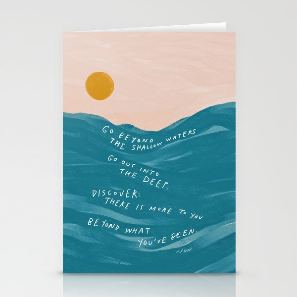 "Go Beyond The Shallow Waters.." Stationery Card Gallery Image 1