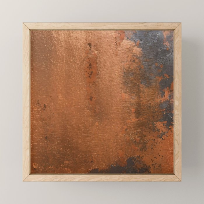 Japandi Art Copper and Black Rust Mini Art Print Gallery Image 1