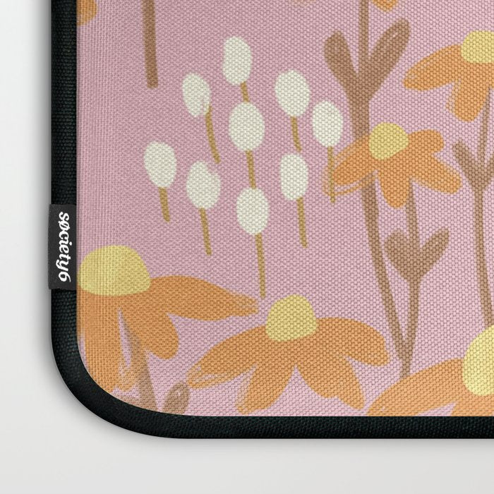 Chamomile Dream Pink Laptop Sleeve Gallery Image 3