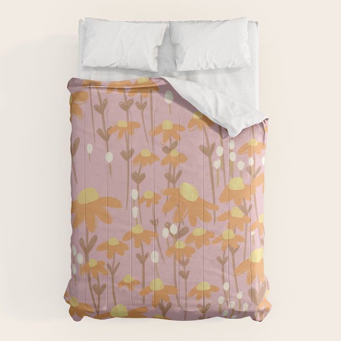 Chamomile Dream Pink Comforter Gallery Image 1
