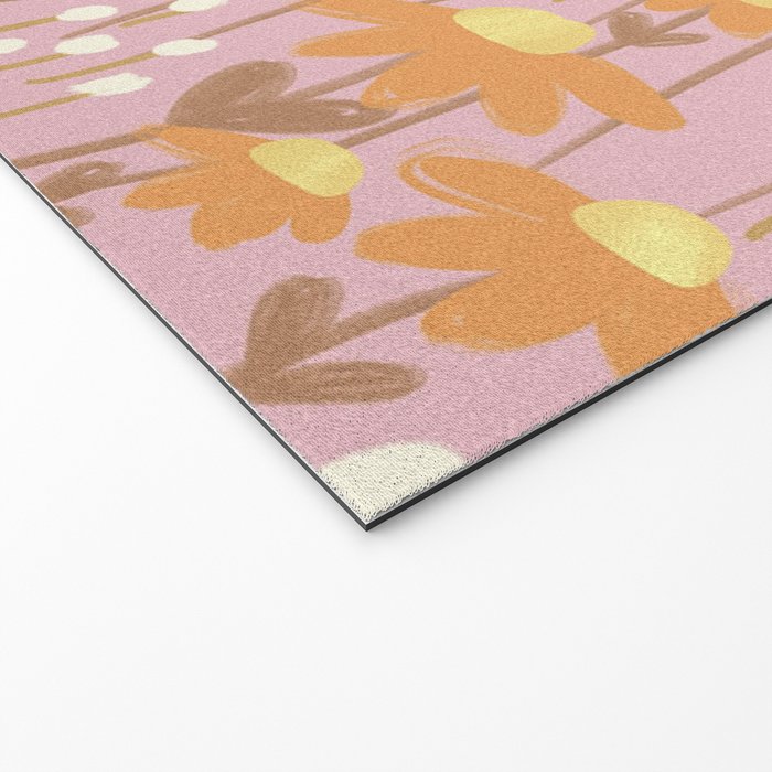 Chamomile Dream Pink Welcome Mat Gallery Image 2