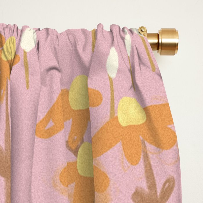 Chamomile Dream Pink Window Curtain Gallery Image 2