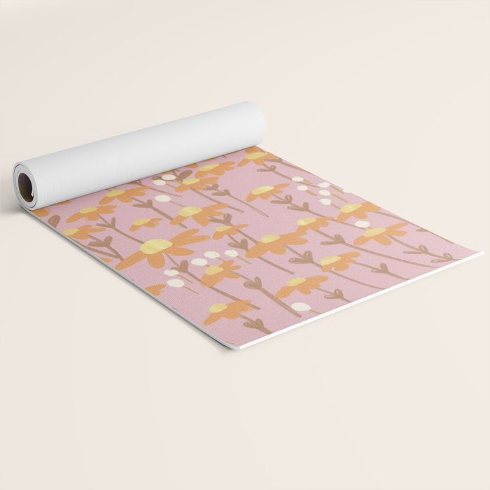 Chamomile Dream Pink Yoga Mat Gallery Image 2