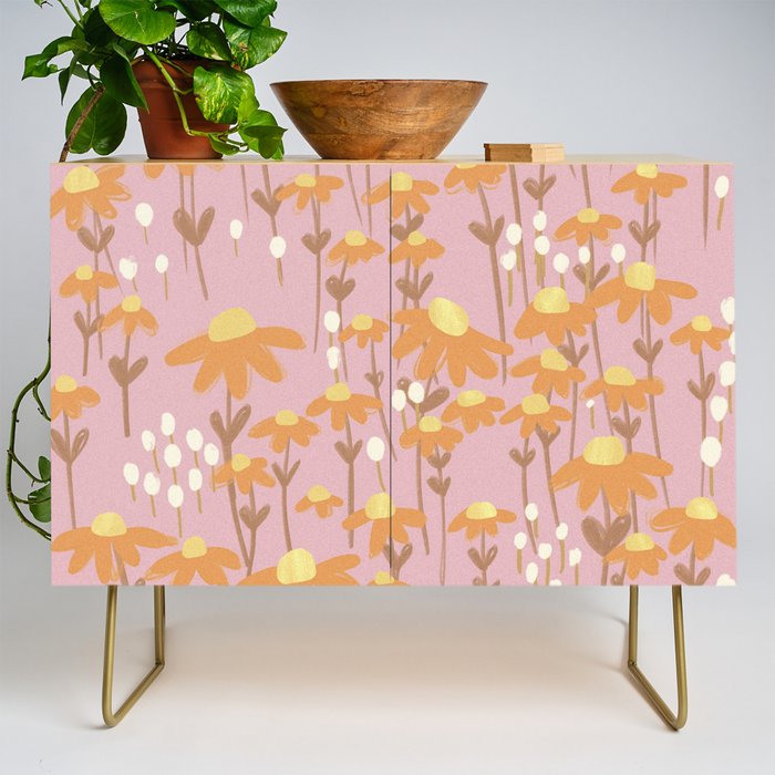 Chamomile Dream Pink Credenza Gallery Image 1