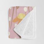 Chamomile Dream Pink Throw Blanket Gallery Image 3