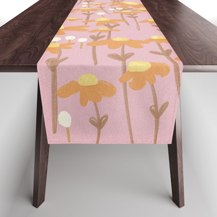 Chamomile Dream Pink Table Runner Gallery Image 1