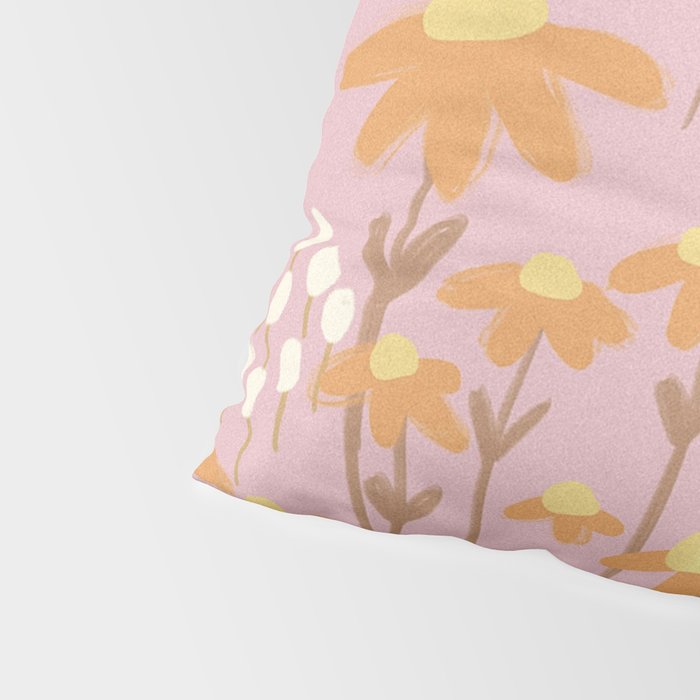 Chamomile Dream Pink Pillow Sham Gallery Image 4