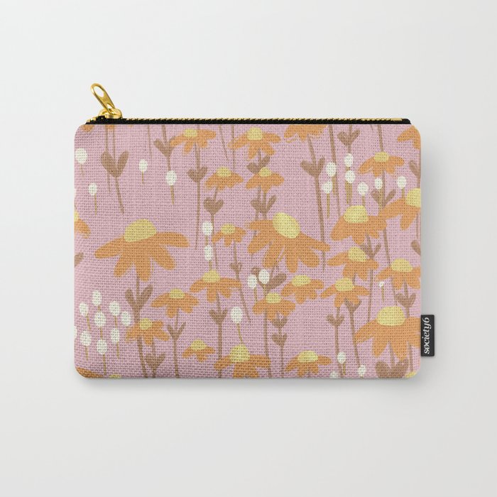 Chamomile Dream Pink Carry All Pouch Gallery Image 1