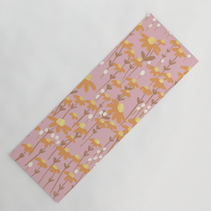 Chamomile Dream Pink Yoga Mat Gallery Image 1
