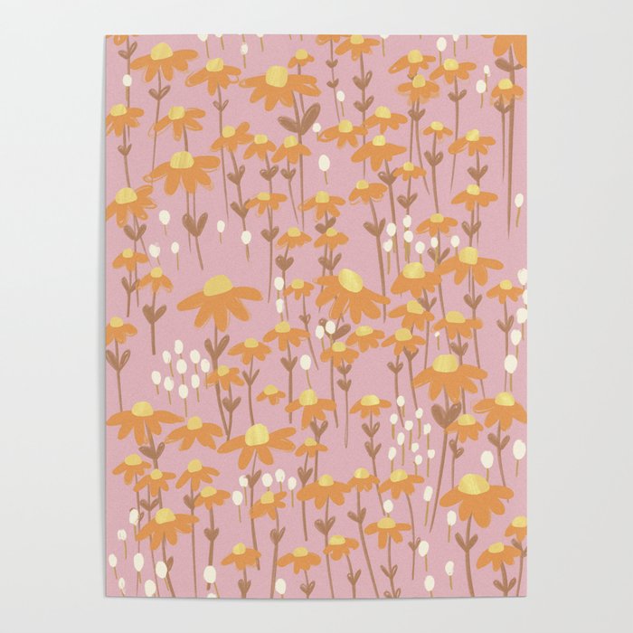 Chamomile Dream Pink Poster Gallery Image 1