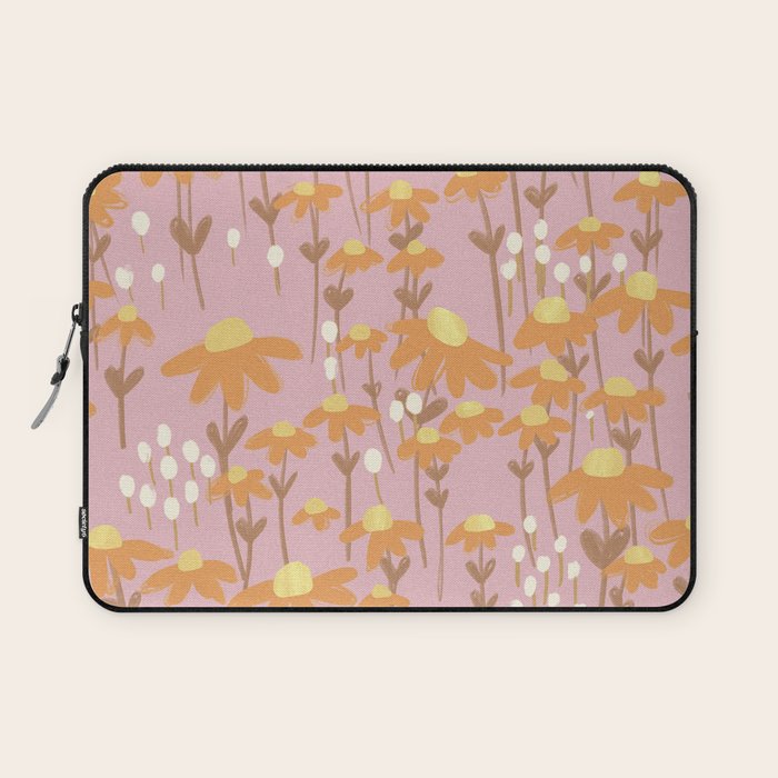 Chamomile Dream Pink Laptop Sleeve Gallery Image 1