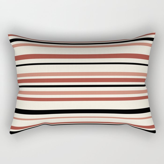 Classic Stripes XI - Neutral Pink Rectangular Pillow Gallery Image 2