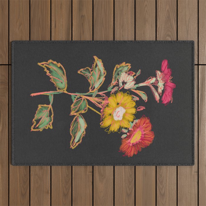 Garden Flowers 9 Outdoor Rug Gallery Image 1