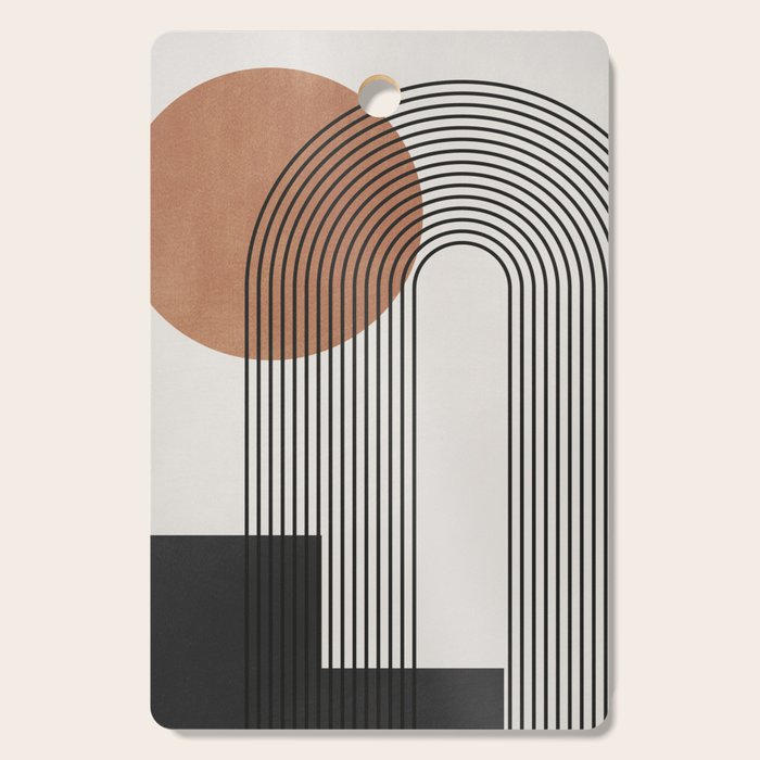 Mid Century Abstract Geometric 5 Cutting Board Gallery Image 1