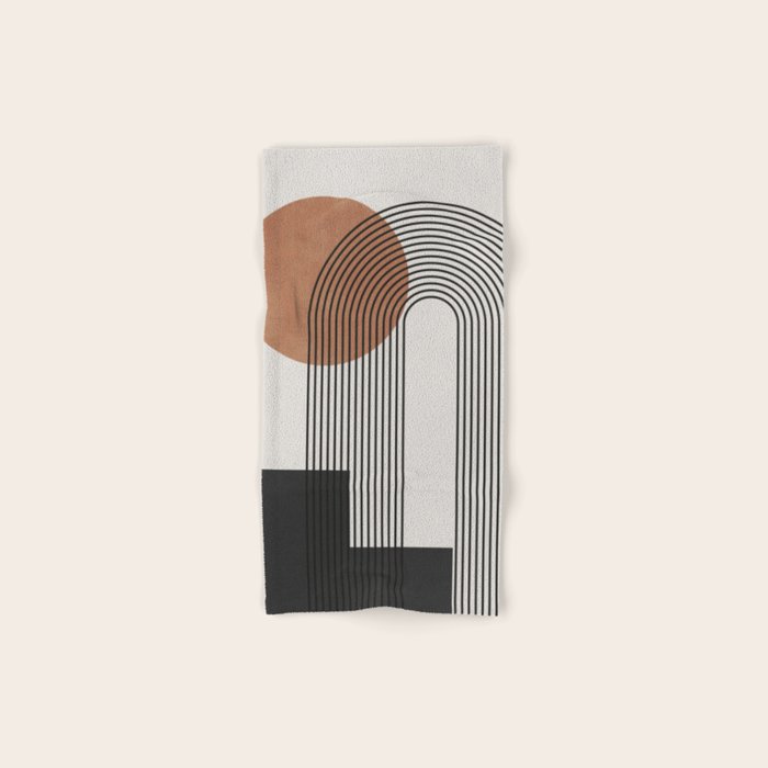 Mid Century Abstract Geometric 5 Bath Towel Gallery Image 1