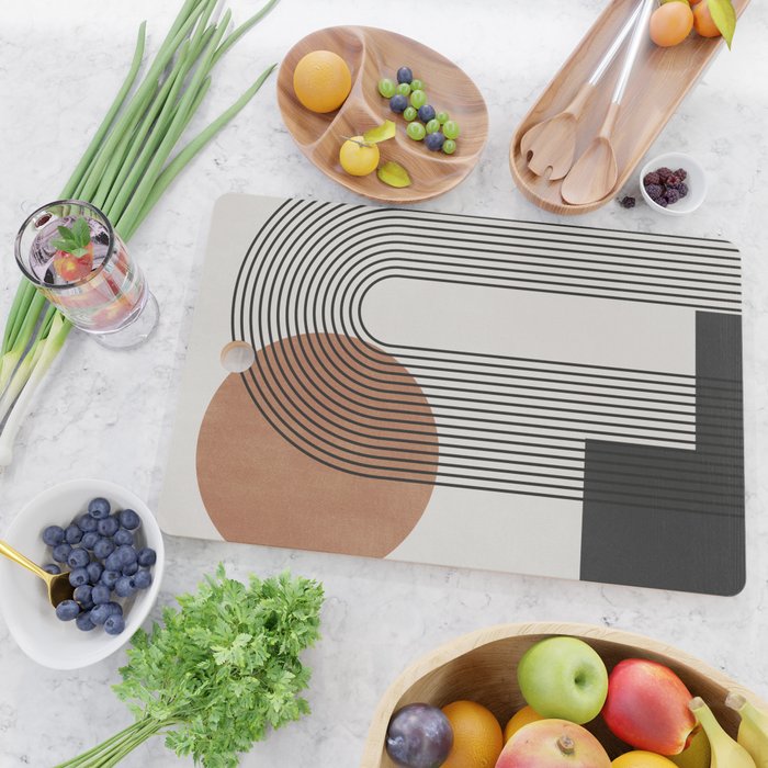 Mid Century Abstract Geometric 5 Cutting Board Gallery Image 2