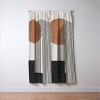 Mid Century Abstract Geometric 5 Window Curtain Gallery Image 3