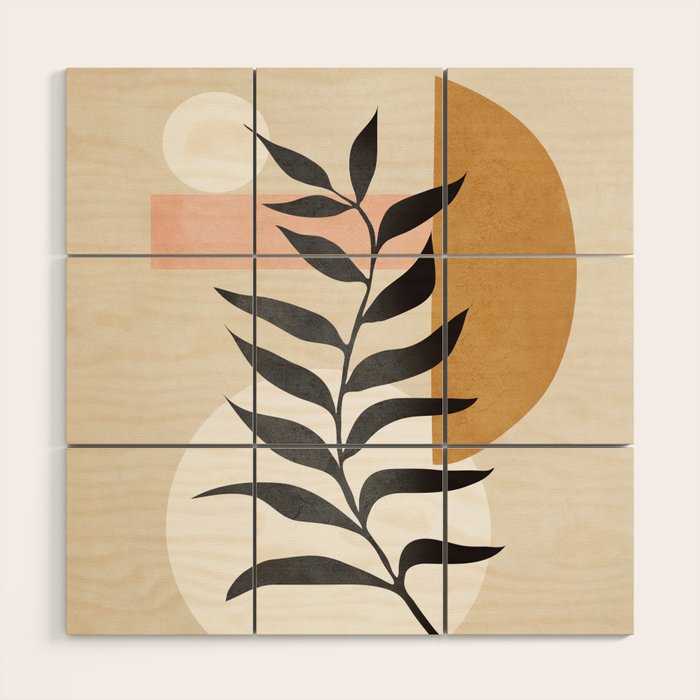 Minimal Abstract Shapes 15 Wood Wall Art Gallery Image 1