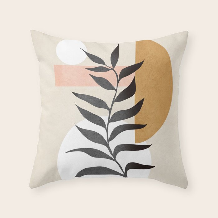 Minimal Abstract Shapes 15 Throw Pillow Gallery Image 1