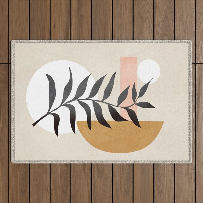 Minimal Abstract Shapes 15 Outdoor Rug Gallery Image 1