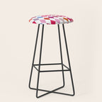 Festive Harlequin Diamond Pattern in Warm Tones Stool Gallery Image 1