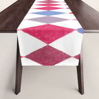 Festive Harlequin Diamond Pattern in Warm Tones Table Runner Gallery Image 1