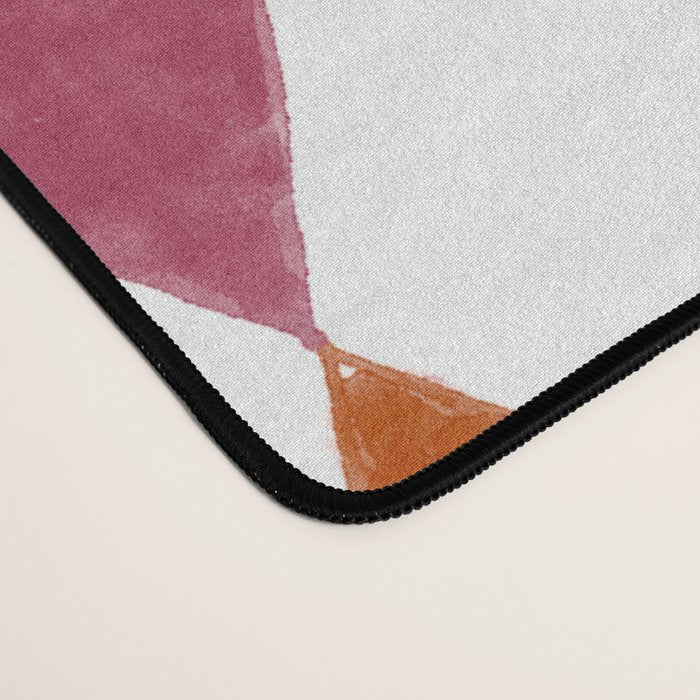 Festive Harlequin Diamond Pattern in Warm Tones Desk Mat Gallery Image 4