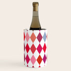 Festive Harlequin Diamond Pattern in Warm Tones Wine Chiller Gallery Image 3