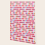 Festive Harlequin Diamond Pattern in Warm Tones Wallpaper Gallery Image 2