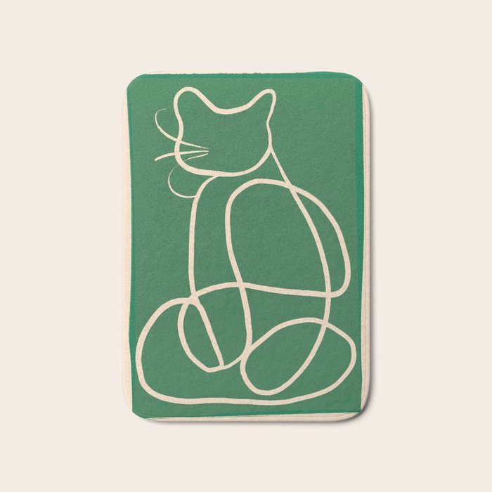 Abstract Line Art Cat 9 Bath Mat Gallery Image 1