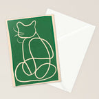 Abstract Line Art Cat 9 Stationery Card Gallery Image 2