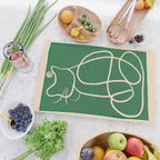 Abstract Line Art Cat 9 Cutting Board Gallery Image 2