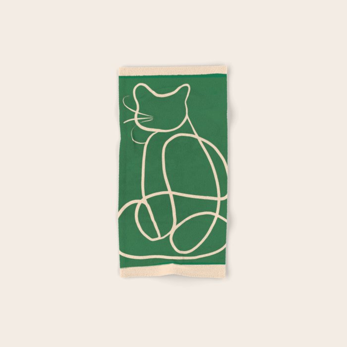 Abstract Line Art Cat 9 Bath Towel Gallery Image 1