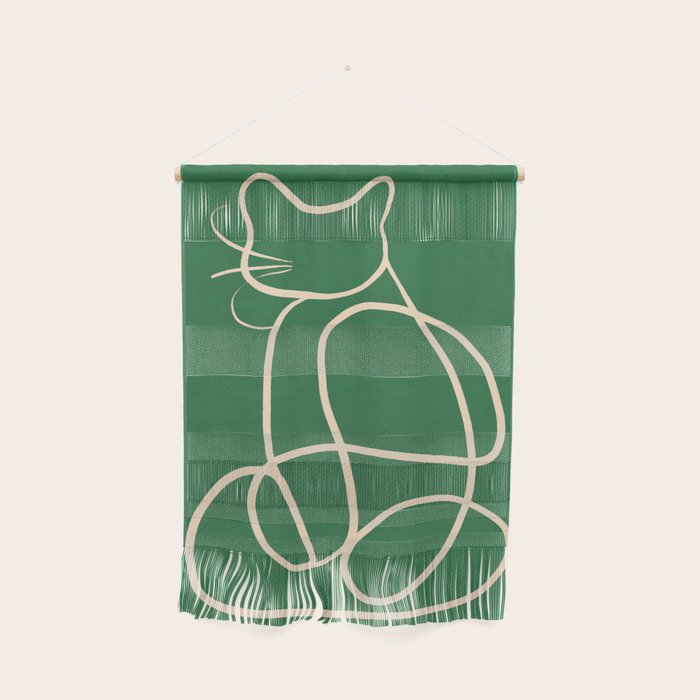 Abstract Line Art Cat 9 Wall Hanging Gallery Image 1