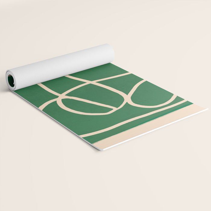 Abstract Line Art Cat 9 Yoga Mat Gallery Image 2