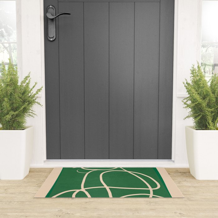 Abstract Line Art Cat 9 Welcome Mat Gallery Image 3
