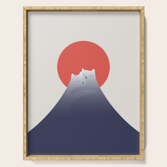Cat Landscape 98 Serving Tray Gallery Image 1