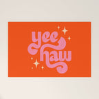Yee Haw - Pink on Orange Welcome Mat Gallery Image 1
