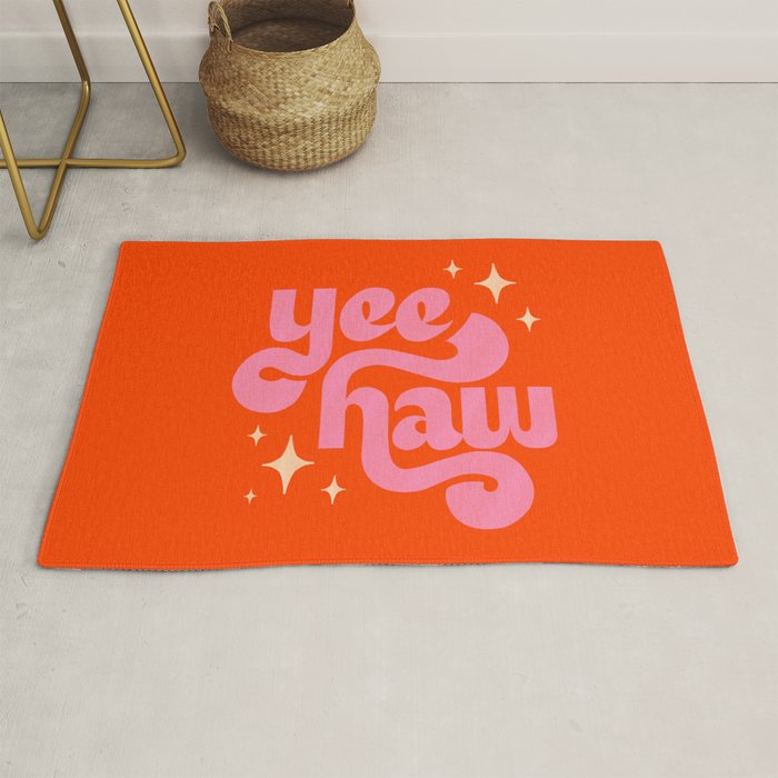 Yee Haw - Pink on Orange Rug Gallery Image 1