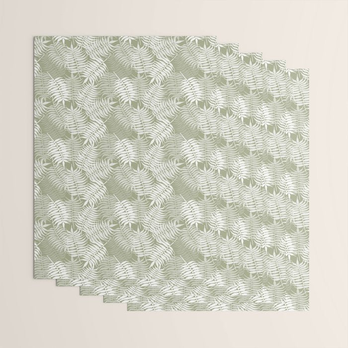 Palm Leaves . Lush Green Wrapping Paper Gallery Image 3