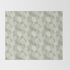 Palm Leaves . Lush Green Throw Blanket Gallery Image 2