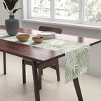 Palm Leaves . Lush Green Table Runner Gallery Image 2