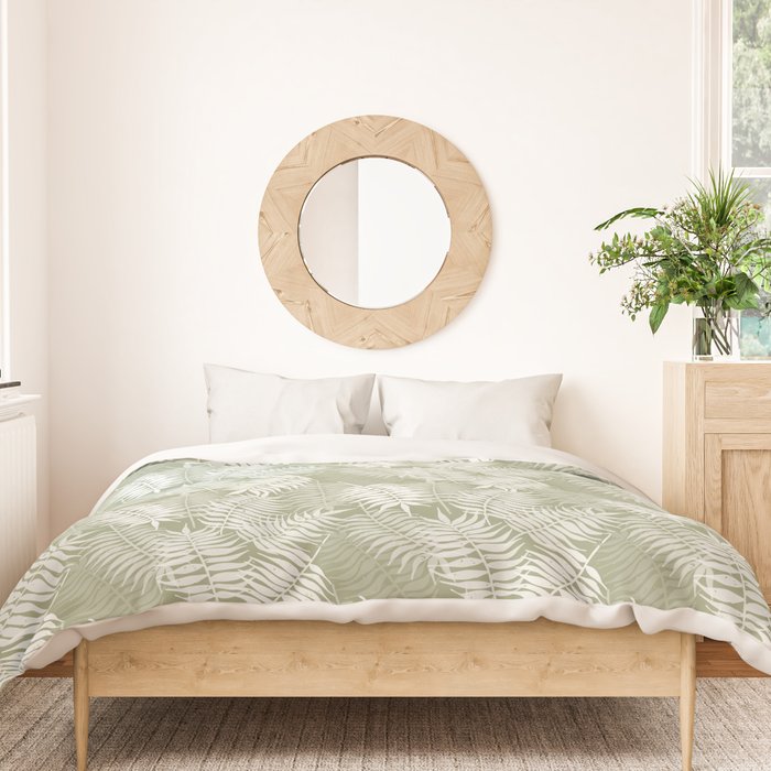 Palm Leaves . Lush Green Duvet Cover Gallery Image 3