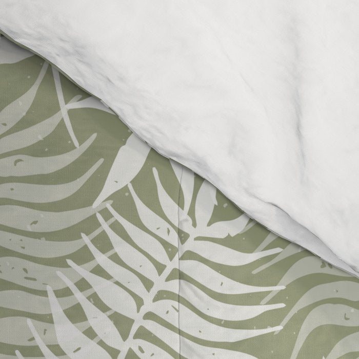 Palm Leaves . Lush Green Comforter Gallery Image 4