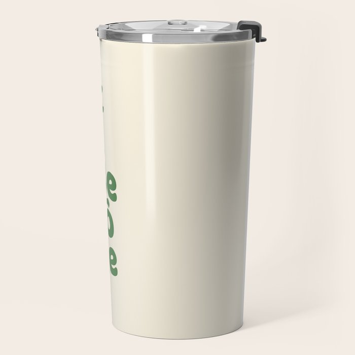 Work Hard and Be Nice to People typography in green Travel Mug Gallery Image 2