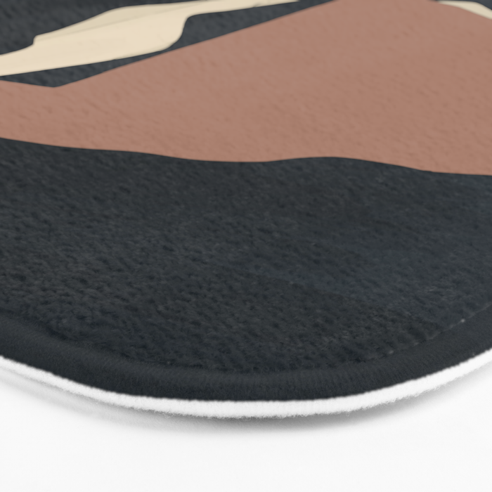 Abstract Minimal Horse Mocha Mousse Bath Mat Gallery Image 3