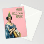 Merry Christmas, Bitches! - Ingres on Pink Stationery Card Gallery Image 2